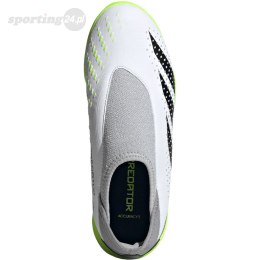 Buty piłkarskie dla dzieci adidas Predator Accuracy.3 Laceless TF biało-szare IE9436 Adidas