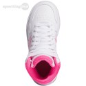 Buty dla dzieci adidas Hoops Mid biało-różowe IF2722 Adidas