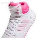 Buty dla dzieci adidas Hoops Mid biało-różowe IF2722 Adidas