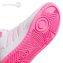 Buty dla dzieci adidas Hoops Mid biało-różowe IF2722 Adidas