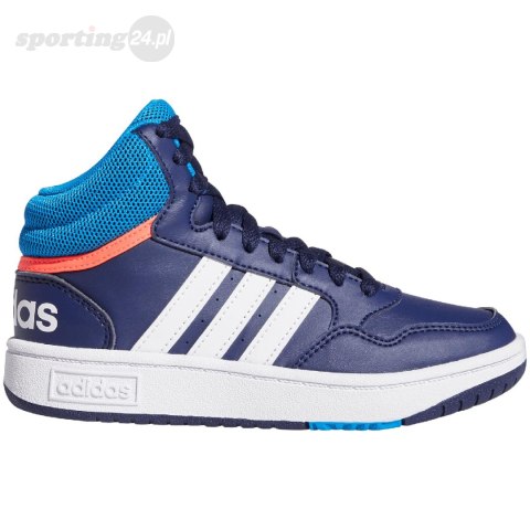 Buty dla dzieci adidas Hoops Mid granatowe GW0400 Adidas