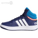 Buty dla dzieci adidas Hoops Mid granatowe GW0400 Adidas