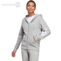 Bluza damska adidas Essentials Linear Full-Zip French Terry Hoodie szara IC6866 Adidas