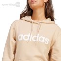 Bluza damska adidas Essentials Linear Hoodie beżowa IS2083 Adidas