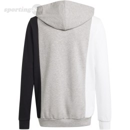 Bluza dla dzieci adidas CB FT HD szaro-biało-czarna IP0386 Adidas