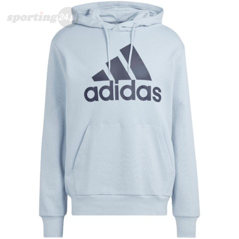 Bluza męska adidas Essentials French Terry Big Logo Hoodie błękitna IS1352 Adidas