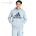 Bluza męska adidas Essentials French Terry Big Logo Hoodie błękitna IS1352 Adidas