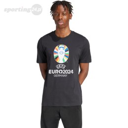 Koszulka męska adidas Euro24 czarna IT9291 Adidas