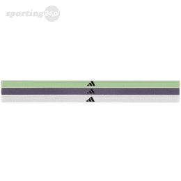 Opaski na włosy adidas Hairband 3-Pack zielona, fioletowa, biała IR7870 Adidas