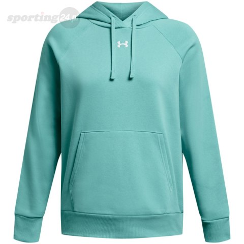 Bluza damska Under Armour Rival Flecce Hoodie miętowa 1379500 482 Under Armour