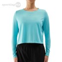 Koszulka damska longsleeve 4F F218 niebieska 4FWSS24TFLOF218 33S 4F