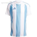 Koszulka męska adidas Striped 24 Jersey biało-błękitna IW4555 Adidas teamwear