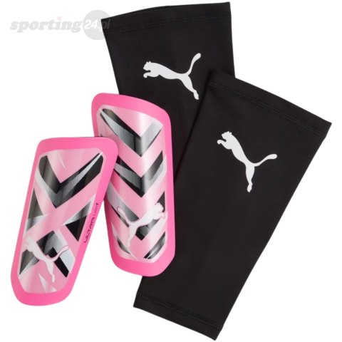 Ochraniacze piłkarskie Puma Ultra Light Sleeve różowo-czarne 30873 08 Puma