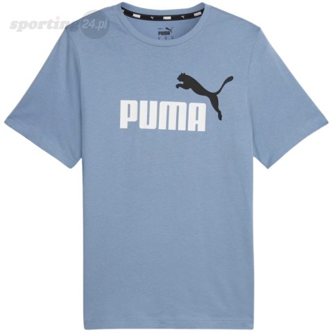 Koszulka męska Puma ESS+ 2 Col Logo Tee niebieska 586759 20 Puma