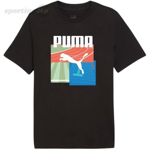 Koszulka męska Puma Graphics Summer Sports Tee II czarna 627909 01 Puma