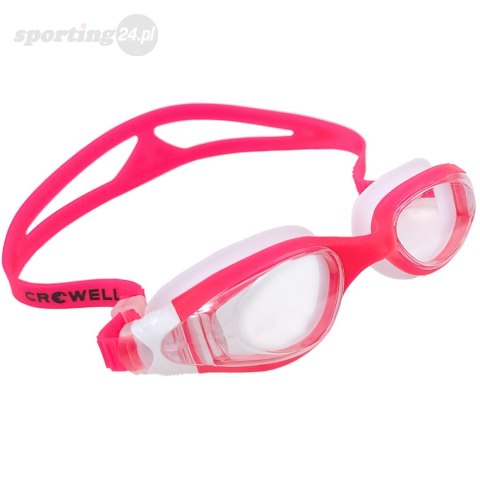 Okulary pływackie dla dzieci Crowell GS16 Coral różowo-białe Crowell