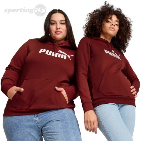 Bluza damska Puma ESS Logo Hoodie FL bordowa 586789 13 Puma