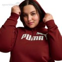 Bluza damska Puma ESS Logo Hoodie FL bordowa 586789 13 Puma