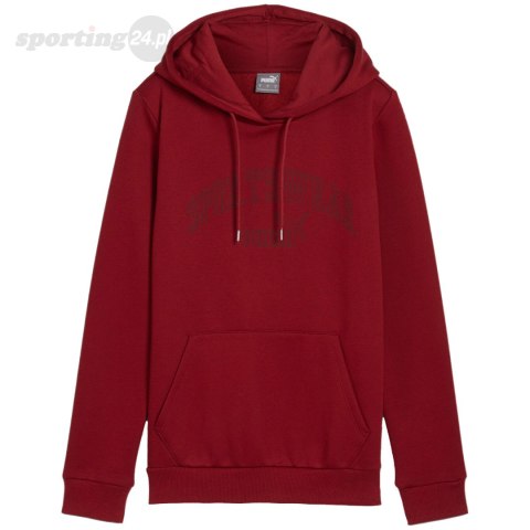 Bluza damska Puma Ess+ Logo LAB Hoodie FL bordowa 682987 13 Puma