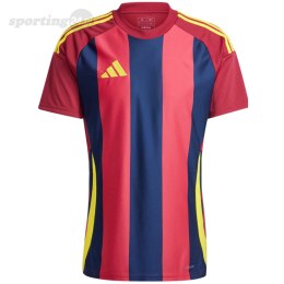 Koszulka męska adidas Striped 24 Jersey bordowo-granatowa IW2149 Adidas teamwear