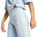 Legginsy damskie adidas Loungewear Essentials 3-Stripes błękitne IR5348 Adidas