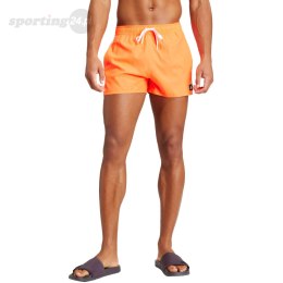 Spodenki kąpielowe męskie adidas 3-Stripes CLX Swim Shorts pomarańczowe IS2053 Adidas