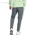 Spodnie męskie adidas Essentials Single Jersey Tapered Open Hem 3-Stripes ciemnoszare IS1367 Adidas