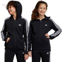 Bluza dla dzieci adidas Essentials 3-Stripes Fleece Full-Zip Hoodie czarna HR6331 Adidas