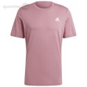 Koszulka męska adidas Essentials Single Jersey Embroidered Small Logo różowa IX0120 Adidas