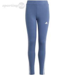 Legginsy dla dzieci adidas Essentials 3-Stripes Cotton Tights niebieskie IS2633 Adidas