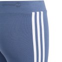 Legginsy dla dzieci adidas Essentials 3-Stripes Cotton Tights niebieskie IS2633 Adidas