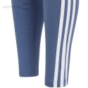 Legginsy dla dzieci adidas Essentials 3-Stripes Cotton Tights niebieskie IS2633 Adidas