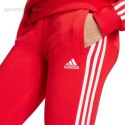 Spodnie damskie adidas Essentials 3-Stripes Fleece czerwone IY1719 Adidas