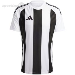 Koszulka męska adidas Striped 24 Jersey biało-czarna IW2143 Adidas teamwear