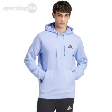 Bluza męska adidas Essentials Fleece Hoodie jasnoniebieska IZ4761 Adidas