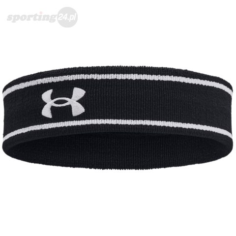 Opaska na głowę Under Armour Striped Performance Terry HB czarna 1373118 001 Under Armour