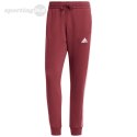 Spodnie męskie adidas Essentials Fleece 3-Stripes Tapered Cuff bordowe JG5951 Adidas