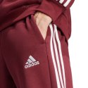 Spodnie męskie adidas Essentials Fleece 3-Stripes Tapered Cuff bordowe JG5951 Adidas