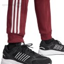 Spodnie męskie adidas Essentials Fleece 3-Stripes Tapered Cuff bordowe JG5951 Adidas