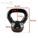 KNV04 BLACK KETTLEBELL ŻELIWNY POKRYTY WINYLEM HMS