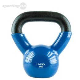 KNV04 BLUE KETTLEBELL ŻELIWNY POKRYTY WINYLEM HMS