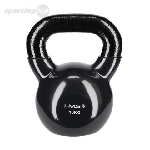 KNV10 BLACK KETTLEBELL ŻELIWNY POKRYTY WINYLEM HMS