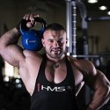 KNV10 BLUE KETTLEBELL ŻELIWNY POKRYTY WINYLEM HMS