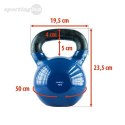 KNV16 BLUE KETTLEBELL ŻELIWNY POKRYTY WINYLEM HMS