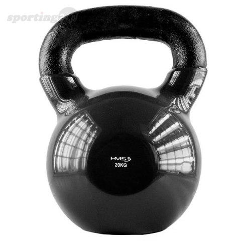 KNV20 BLACK KETTLEBELL ŻELIWNY POKRYTY WINYLEM HMS