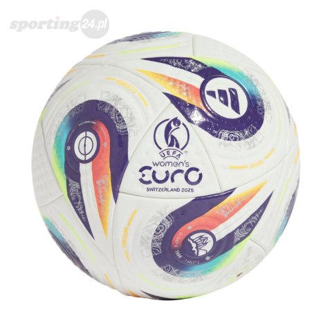 Piłka nożna adidas Women's Euro25 Pro biało-fioletowa JH1261 Adidas Piłka nożna adidas Women's Euro25 Pro biało-fioletowa JH1261 Adidas