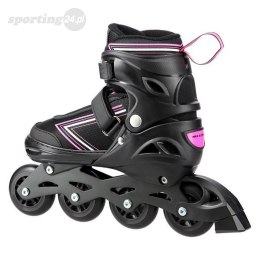 NH11912 A 2w1 BLACK/PINK ROZM. L(39-42) ŁYŻWOROLKI Z WYM. PŁ. HOKEJOWĄ NILS EXTREME