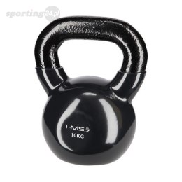 KNV10 BLACK KETTLEBELL ŻELIWNY POKRYTY WINYLEM HMS